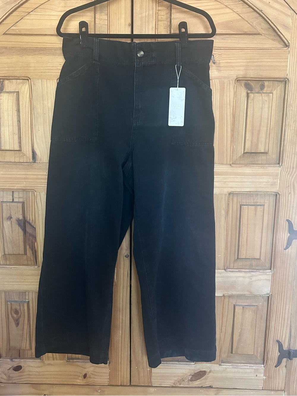 EMERY ROSE High Rise Wide Leg Crop - Picture 2 of 13
